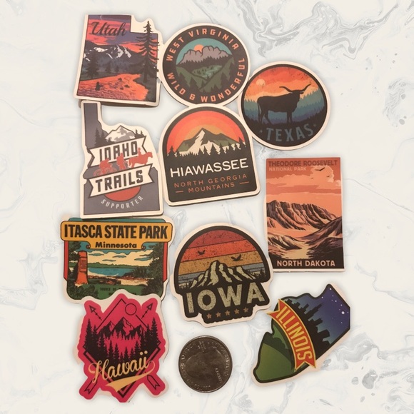 Illinois Matte Finish PVC Removable Waterproof Decor Accent Sticker - Picture 8 of 9